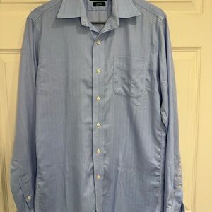 Ralph Lauren Slim Fit Non Iron Dress Shirt Button Up Blue